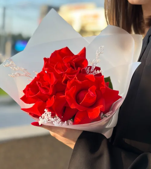 Букет цветов День Знаний №15 Красный